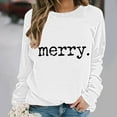 thumbnail image 3 of Craaazy Christmas Sweatshirt for Women Crewneck Long Sleeve Sweatshirts Casual Christmas Graphic Shirts Letter Printed Pullover Tops Gifts, 3 of 6