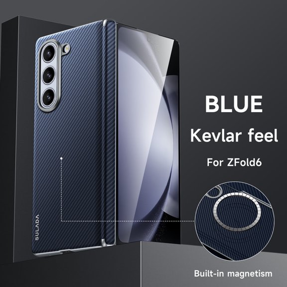 Allytechgroup Magnetic Case for Samsung Galaxy Z Fold 7, [Compatible with Mag-safe] Slim Fit Shell Back Cover Wireless Charging Support Anti-Scratch Shockproof Phone Case for Galaxy Z Fold 7, Blue