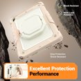 thumbnail image 5 of Case for iPad 6th/5th Gen (2018 2017)/iPad Air 2/iPad Pro 9.7 inch, 360 Rotating Stand Handle Shoulder Strap Heavy Duty Shockproof Cover, Cream Rose Gold, 5 of 7