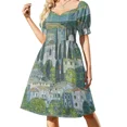 thumbnail image 1 of Vestido de manga corta de Gustav Klimt-Eglise In Cass 1913, vestidos de fiesta para mujer, vestidos de verano, vestidos de estilo coreano., 1 of 7