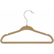 Honey Can Do HNG-01092 10 Count Tan Velvet Touch Kids Hanger