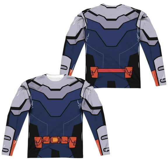 Teen Titans Go To The Movies - Slade Uniform (Front/Back Print) - Regular Fit Long Sleeve Shirt - Medium