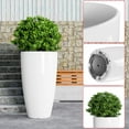 thumbnail image 4 of QCQHDU 21 inch Tall Planters for Outdoor Plants Set of 2,Outdoor Planters for Front Porch,Large Pots for Plants Outdoor Indoor,White Planters Flower Pots, 4 of 5