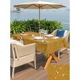 thumbnail image 5 of Outdoor Tablecloth with Umbrella Hole for Patio/Picnic/Party/Camping, Japanese Style Waterproof Table Cloth Rectangle Table Cover Washable, Vintage Art Cranes Ocean Wave Yellow (60"x 84"), 5 of 8