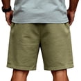 thumbnail image 4 of GrmtClth Gift for Father Casual Dad Papa Print American Flag Shorts Vintage Fourth Of July Patriotic Short Trendy Comfortable Elastic Drawstring Independence Day Clothing Army Green L, 4 of 4