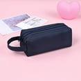thumbnail image 2 of Btomtd Double Zipper Pencil Pouches Double Layer Pencil Cases for Youth Stationery Large Capacity Pencil Bag for Students, Black, 2 of 6