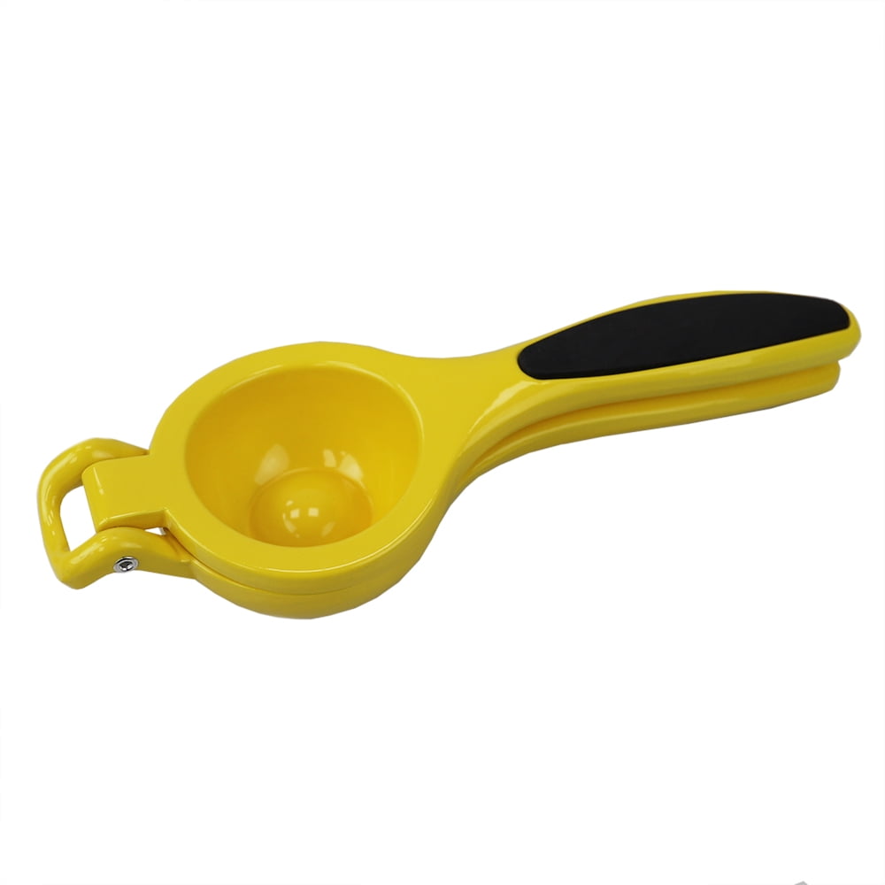 Home Basics Enamel Steel Lemon Squeezer with Grip Handle, Yellow