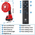 thumbnail image 7 of Portable Camping Fan for Craftsman 20V Battery Outdoor Jobsite Fan Cordless Tent, 7 of 7