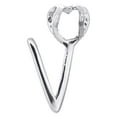 thumbnail image 4 of 10K White Gold Diamond Script Initial V Pendant Heart Bail Charm 0.10 Ct., 4 of 6