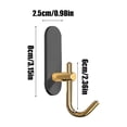 thumbnail image 3 of 304 Stainless Steel Adhesive Wall Hook 3.1x1.97in No-Drill Bathroom/Kitchen Hanger for Towels/Bags (Black/White/Silver 0.13lb)​, 3 of 6