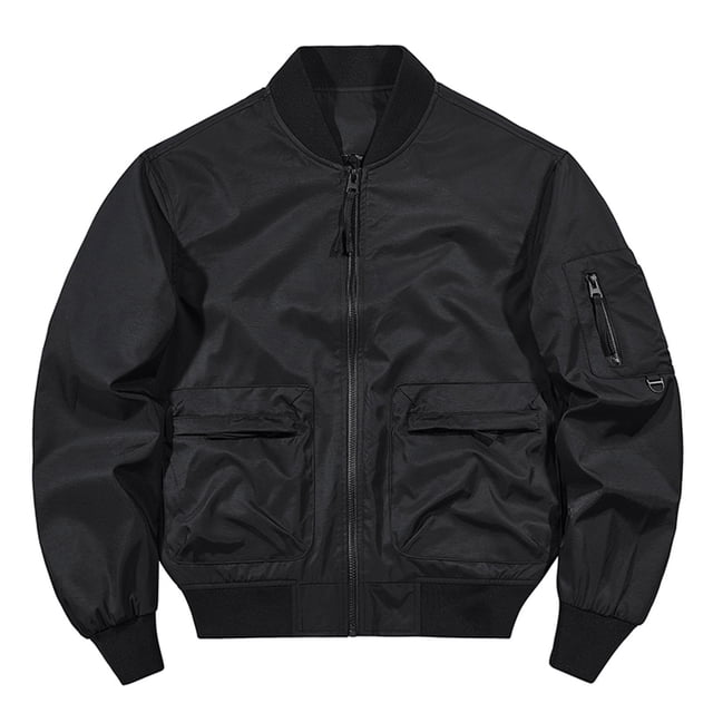 Jienlioq Winter Coats for Men Men's Solid Color Baseball Suit Functional Multi Pocket Coat Three Coat Work Jacket