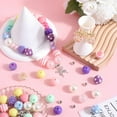 thumbnail image 4 of 1 set DIY Bracelets Jewelry Making Kit Including Round Plastic Acrylic Resin Rhinestone Beads Mixed color 8~53x0.45~20mm Hole: 1.6~3mm, 4 of 5