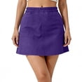 thumbnail image 5 of QATAINLAV Tennis Golf Skorts for Women High Waisted Shorts with Pocket Solid Casual Sport Running Pickleball Athletic Skirted Shorts Blue M, 5 of 7
