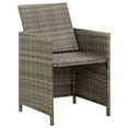 thumbnail image 5 of vidaXL Garden Chairs with Cushions 4 pcs Poly Rattan Grey, 5 of 5