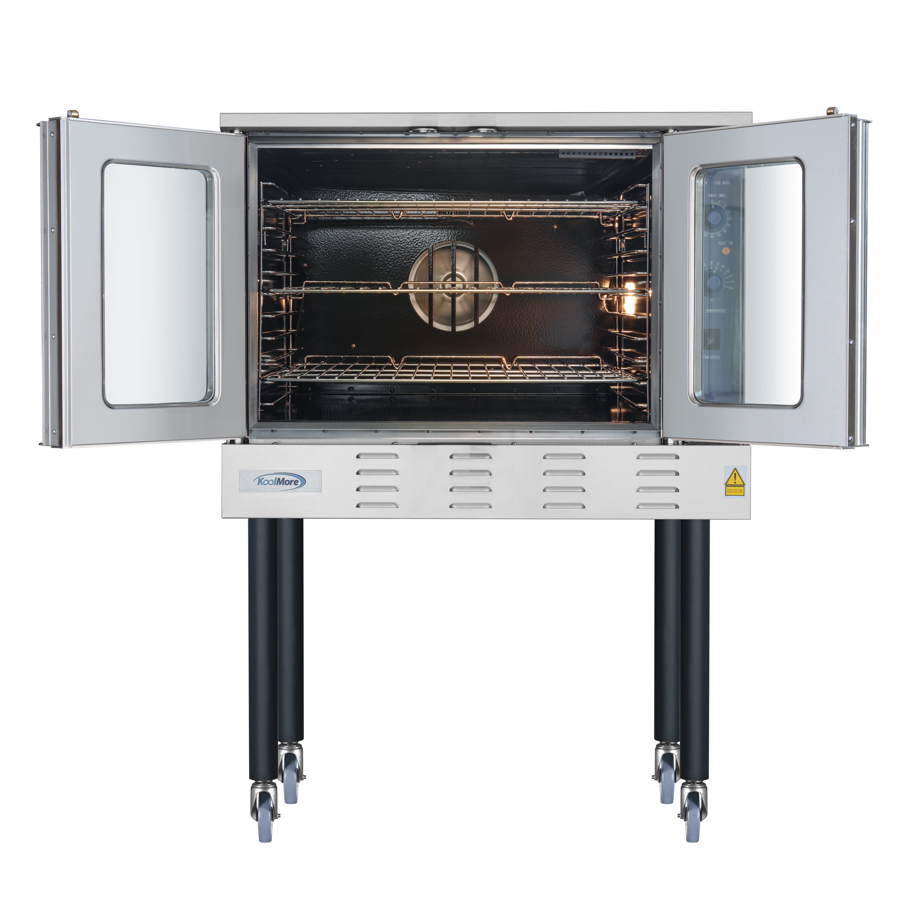 38 in. Full Size Single Deck Commercial LP Convection Oven 54,000 BTU with Casters (KM-CCO54-LPC)