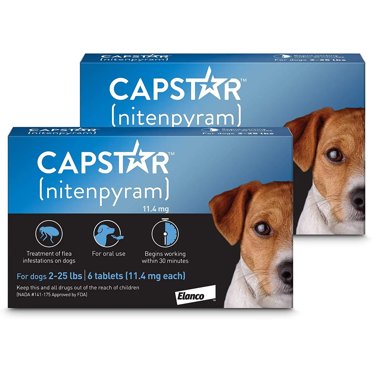 Picture of Capstar Fast-Acting Oral Flea Treatment for Small Dogs & Cats, 2-25lb ...