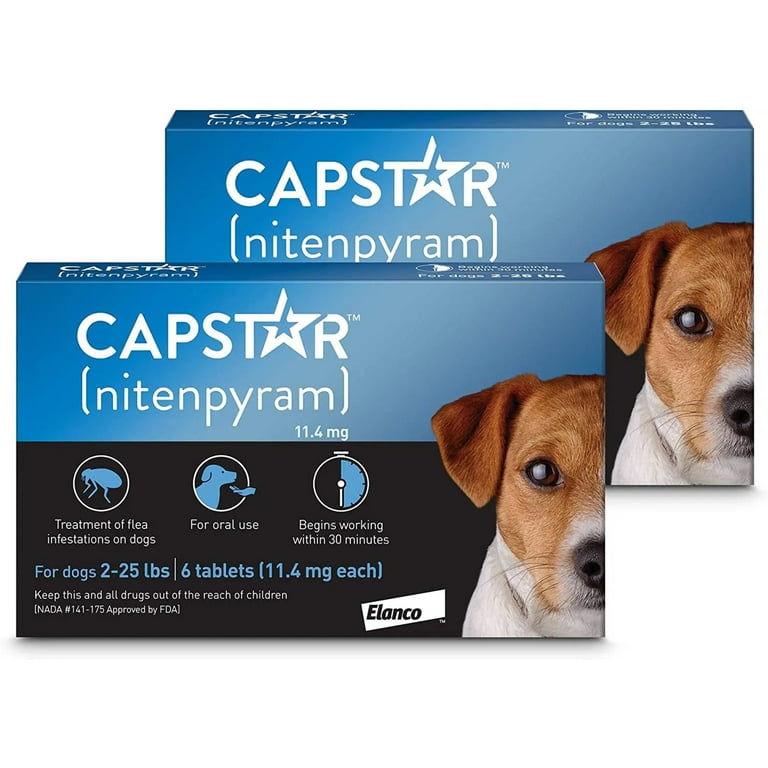 Capstar Fast Acting Oral Flea Treatment Dogs 2 25 lbs. 12CT 11mg