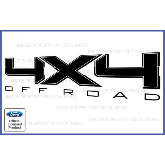 Ford F150 4x4 Off Road Black (gloss) Decals Stickers -CB (2009-2014) [set of 2]