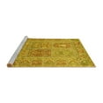 thumbnail image 2 of Ahgly Company Machine Washable Indoor Rectangle Persian Yellow Traditional Area Rugs, 8' x 12', 2 of 4