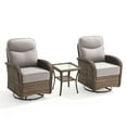 thumbnail image 2 of PARKWELL Outdoor Wicker Swivel Glider Chair,High Back Patio Seating Set for Porch - Beige, 2 of 10