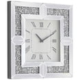 thumbnail image 3 of Maklaine 20" Engineered Wood and Royal Cut Crystal Frame Wall Clock in Clear, 3 of 6