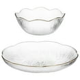 thumbnail image 1 of CUITING Glass Bowl and Plate Set Transparent Dessert Vegetable Salad Bowl Fruit Plate Kitchen Dinnerware Set, 1 of 6