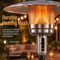 thumbnail image 3 of FOOWIN 50,000 BTU Patio Heater for Outdoor Use, Outdoor Heater with Round Table, Wheels, Protection System, Black, 3 of 10