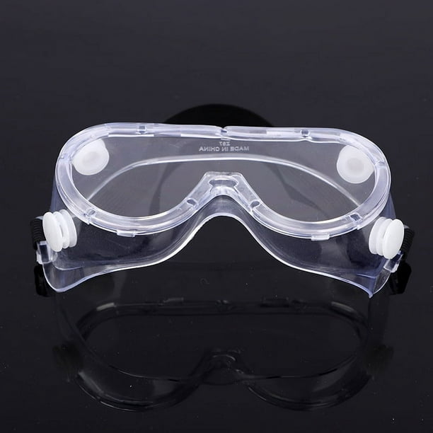 Gafas de seguridad protectoras flexibles, suaves, sin ventilación, cuerpo transparente, revestimiento antivaho, lentes transparentes, correa ajustable negra