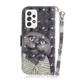 thumbnail image 2 of Case for Samsung Galaxy A52 5G/4G Cover Magnetic 3D Pattern Wallet Flip Case With Strap - Grey cat, 2 of 5