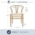 thumbnail image 3 of BELLEZE Kitchen and Dining Chair, Set of 2 - Sorrento (Wood), 3 of 7