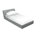 thumbnail image 2 of Ambesonne Geometric Fitted Sheet & Pillow Sham Set, Blur Square Shapes, Twin, White, 2 of 2