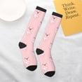 thumbnail image 4 of Daiia Sports Socks Pig Polka Dot Printed Novelty Crew Socks for Men Women Knee High Socks Cotton Socks Soft & Breathable Support Unisex Socks, 4 of 9