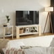 thumbnail image 4 of Mueble para tv Moru FRAME Blanco y Roble, mueble para sala, mesa tv, centro de entretenimiento para tv, mueble multiusos, estante para tv, soporte para tv, 4 of 7
