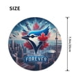 thumbnail image 4 of Toronto Baseball Round Non-Slip Rubber 2 PCS 8in Mouse Pad 3mm Thick Polyester Surface for Office Gaming PC, Bluebird Mouse Pad LS265, 4 of 7
