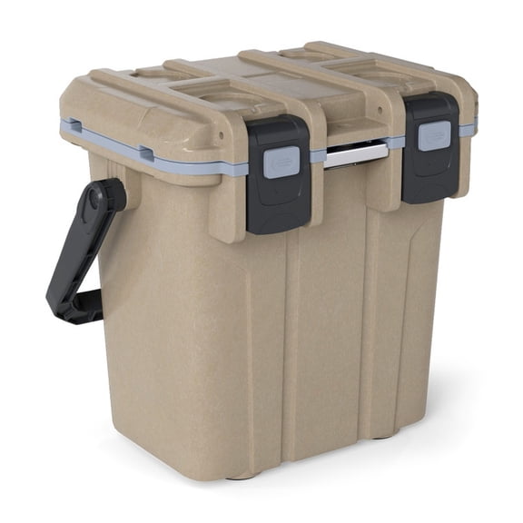 Vebreda 21 Quart Ultra Light Injection Molded Hard Cooler Insulated Ice Chest with Bottle Holders for Camping and Tailgating, Coffee
