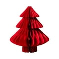 thumbnail image 2 of Paper Christmas Tree Honeycomb Centerpiece Christmas Tree Decoration 3D Table Centerpiece for Modern Mantel Decoration Home Xmas Holiday Party(Red), 2 of 6
