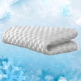 thumbnail image 5 of Machine Washable Dog Cooling Mat for Medium Sized Dogs, Lightweight Pet Cool Pad Cooling Blanket, Portable Summer Cooling Mat for Couch, Crate, Car Travel Indoor & Outdoor Use, Gray, 5 of 6