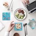 thumbnail image 1 of FMSHPON Happy Summer Swimming Ring Set of 8 Coaster for Drinks, Absorbent Ceramic Stone Coasters Cup Mat with Cork Base for Home Kitchen Room Coffee Table Bar Decor, 1 of 4