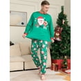 thumbnail image 5 of Pijamas navideños a juego para toda la familia 2024 Nuevos pijamas verdes Estampado de Papá Noel Papá Noel Mamá y yo Disfraz navideño Ropa para perros, 5 of 5