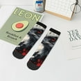thumbnail image 7 of Pofeuu Red Black Ink Style Bald Eagle Print 30cm Socks, Adult Running Hiking Socks for Youth and Adult, 7 of 7