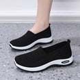 thumbnail image 5 of longantii Women's Slip On Casual Walking Shoes Breathable Knit Non Slip Comfortable Lightweight Sneakers Black, 5 of 7