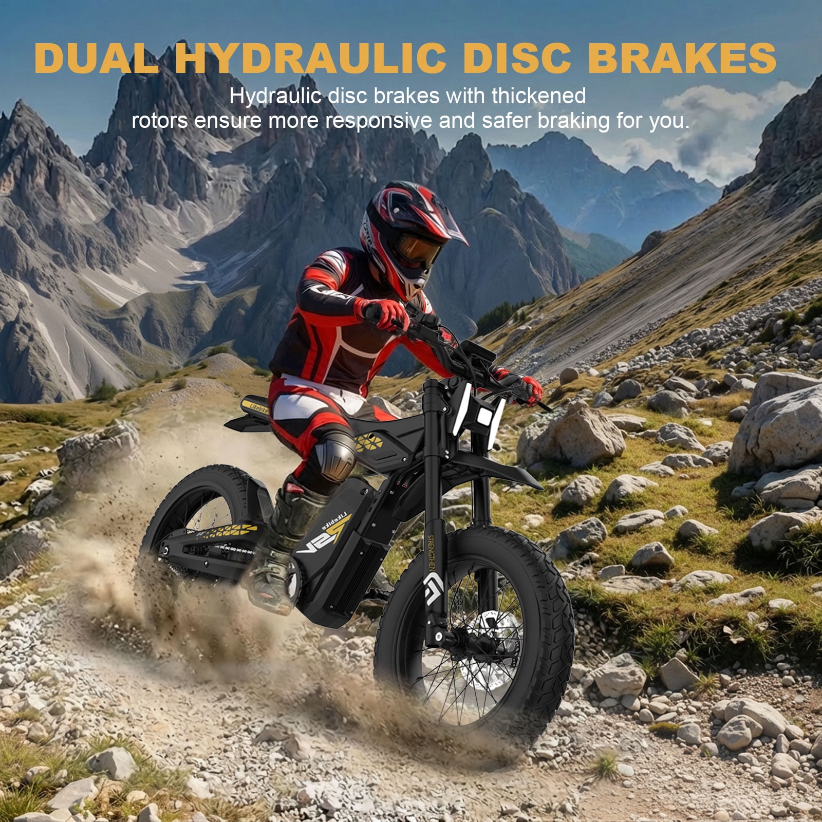 Electric Dirt Bike for Adults, 2000W Motor 37MPH High-Speed, NFC + Passwordunlock Display, 20" Fat Tires & Removable Battery (48V 25AH)| Ebike Dirt Bicycles, Purple
