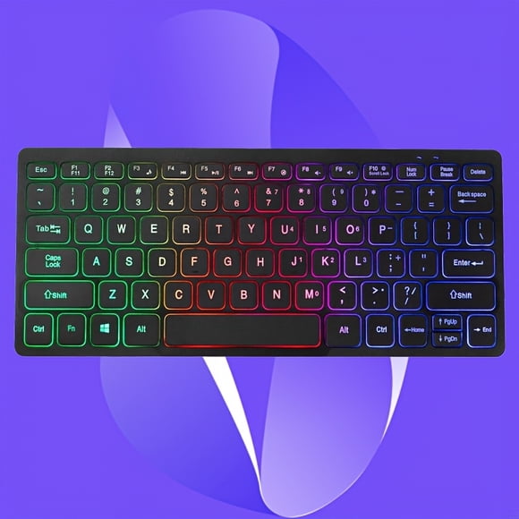 RGB Backlit K1000 Chocolate Ultra-Thin USB Desktop Computer Laptop External Keyboard 12Inch 78 Key