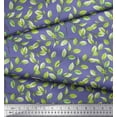 thumbnail image 2 of Soimoi Purple polyester Crepe Fabric Leaf Leaves Decor Fabric Printed BTY 52 Inch Wide, 2 of 3