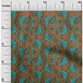 thumbnail image 1 of oneOone Polyester Lycra Fabric Leaves & Floral Block Print Fabric BTY 56 Inch Wide, 1 of 4