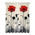 thumbnail image 2 of nqOlkjepod Outdoor Curtains for Patio Waterproof, Retro Flowers Outdoor Privacy Panels Grommet, Country Botanical Nature Floral Herbs Blackout Outside Curtains for Porch/Cabana 54"x84", 2 Panels, 2 of 8