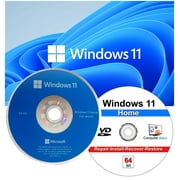 Windows 11 Home 64 Bit DVD & Repair, Install, Recovery & Restore Software, 2 Pack
