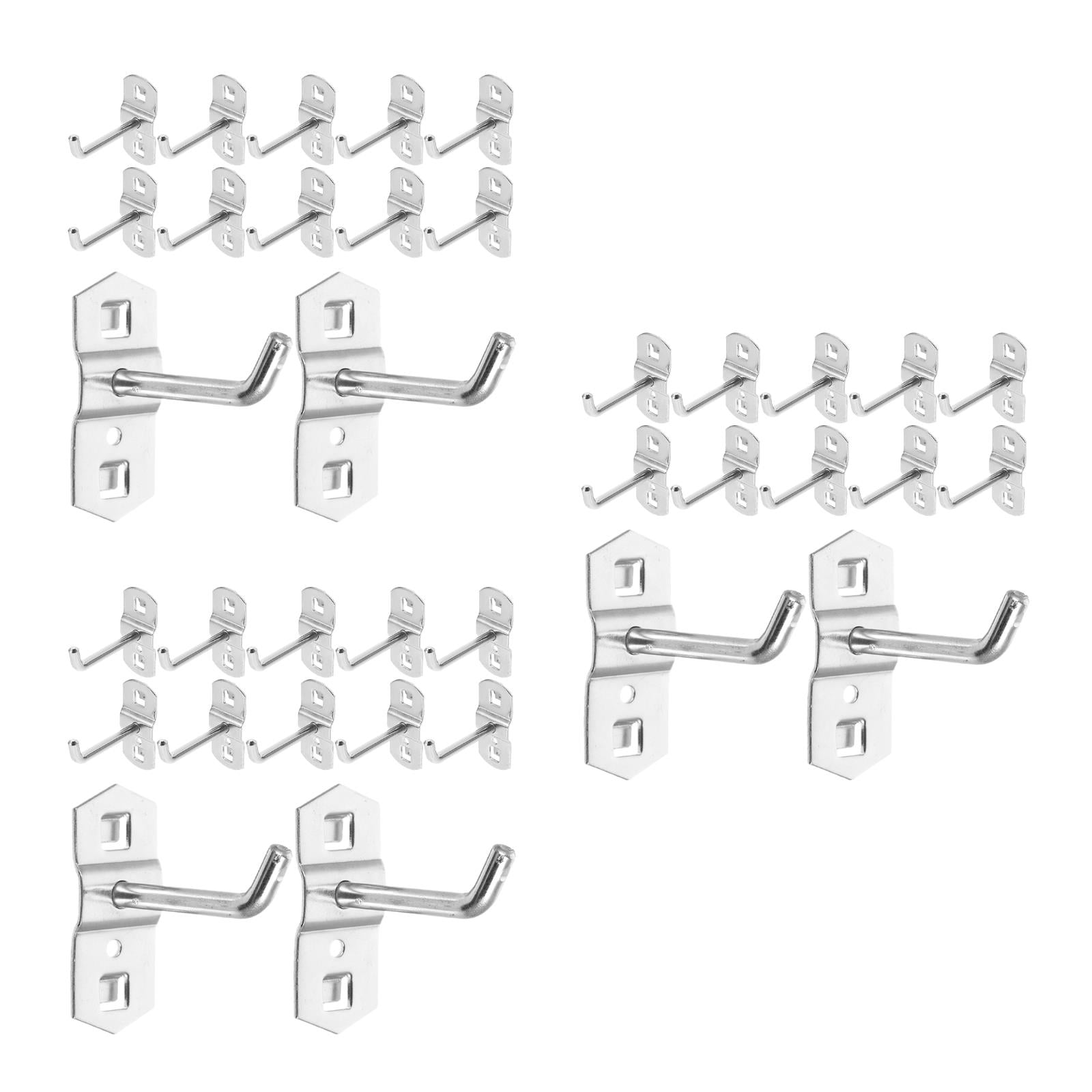 OUNONA 36 pcs  Pegboard Wall Hooks, Panel Display Hooks Heavy Duty Metal Displays Hooks Retail Hanging Hooks Wall Panel Hooks   for Shop Organization Garage Storage