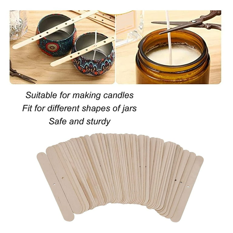 50pcs Wood Candle Wick Holder, Candle Wick Centering Tool, Wick Holders for  Candle Making