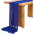 thumbnail image 1 of HWZWT Extra Long 10' Blue Tablecloth Table Covering Rustic Wedding Bridal Shower Baby Shower Party Table Decorations 27 x 168 Inch Royal Blue Chiffon Wedding Table Runner 27 x 168 Inch, 1 of 5
